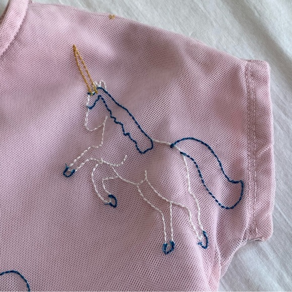 Hanna Andersson Pink Tulle Embroidered Unicorn Dress - Picture 8 of 14